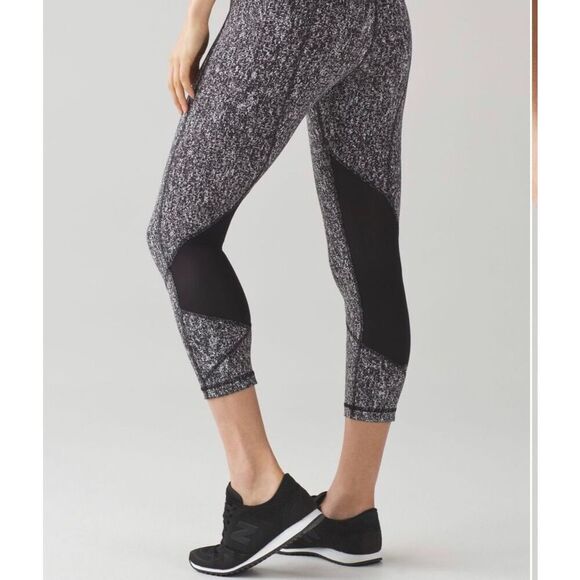 Lululemon Women’s Pace Rival Crop Power Luxtreme Suited Jacquard Leggings Size 4 - Picture 4 of 13